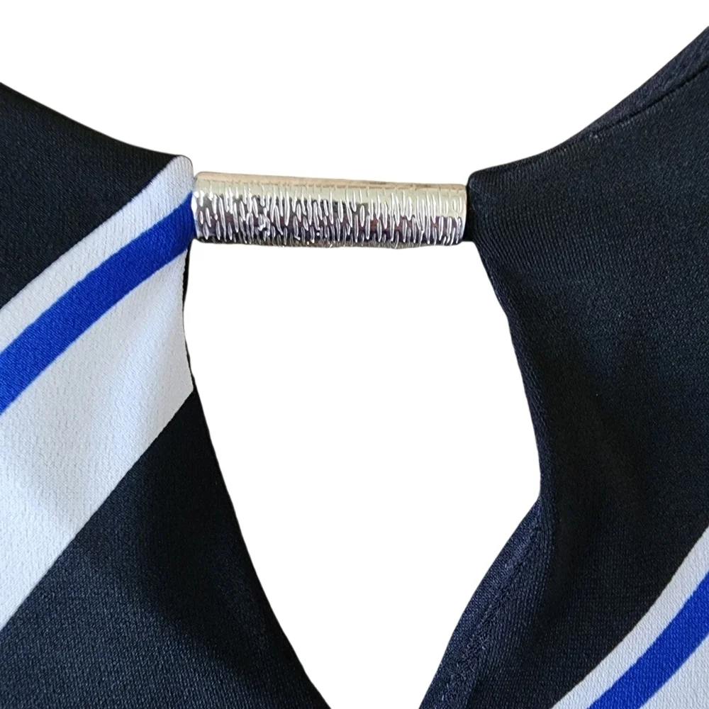 White House Black Market Stripe Keyhole Tunic Dress Blue Black – XXS - Picture 5 of 8